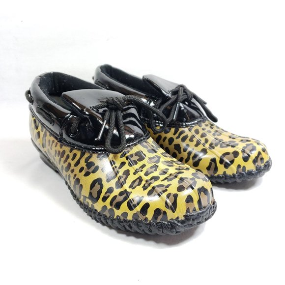 Unbranded Shoes - Duck Boots Women's Size 7 Leopard Print Low Top